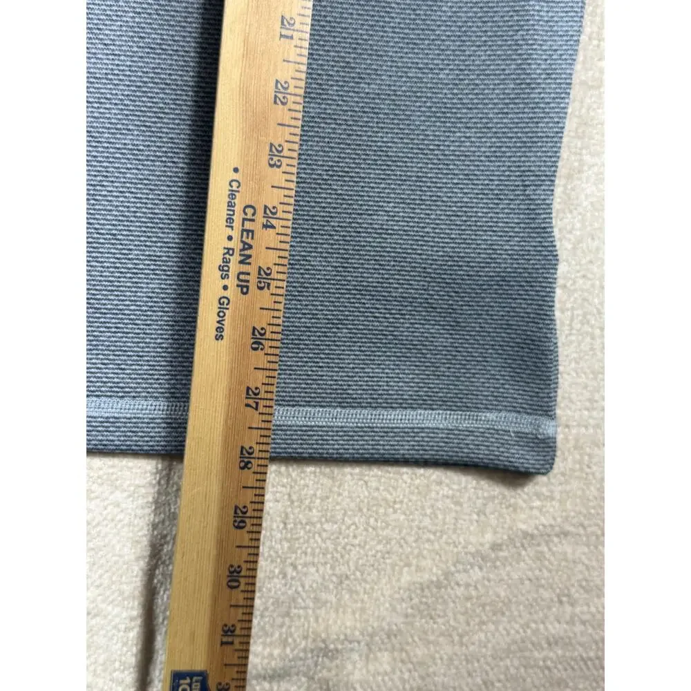 North Face Men Med Blue Gray Short Sleeve 3 Snap Button Polo Shirt Casual Wear